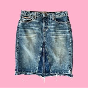 Vintage L.E.I Washed Denim Skirt